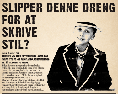 Slipper denne dreng for at skrive stil?